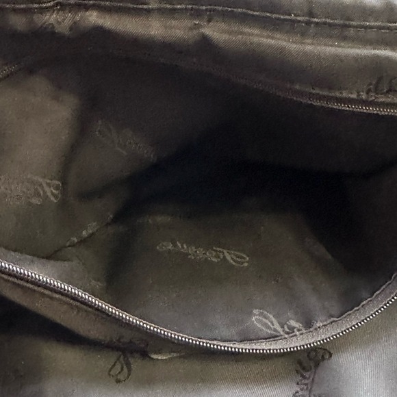 Fossil Black Leather Messenger Crossbody Bag Card Organizer Pockets 75082 *READ* - Picture 13 of 16